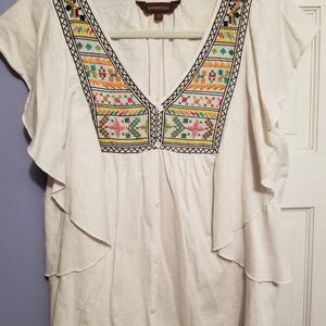 Embroidered top